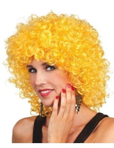Perruque jaune - de haute qualité, idéale pour le carnaval, les fêtes à thème et les événements spéciaux.